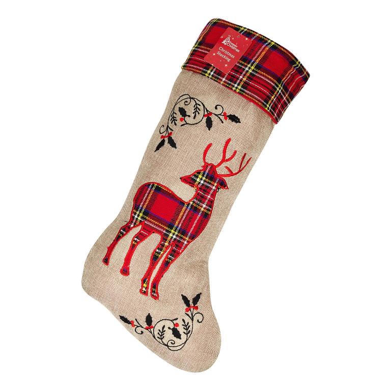 Stag Hessian Stocking - Click Image to Close