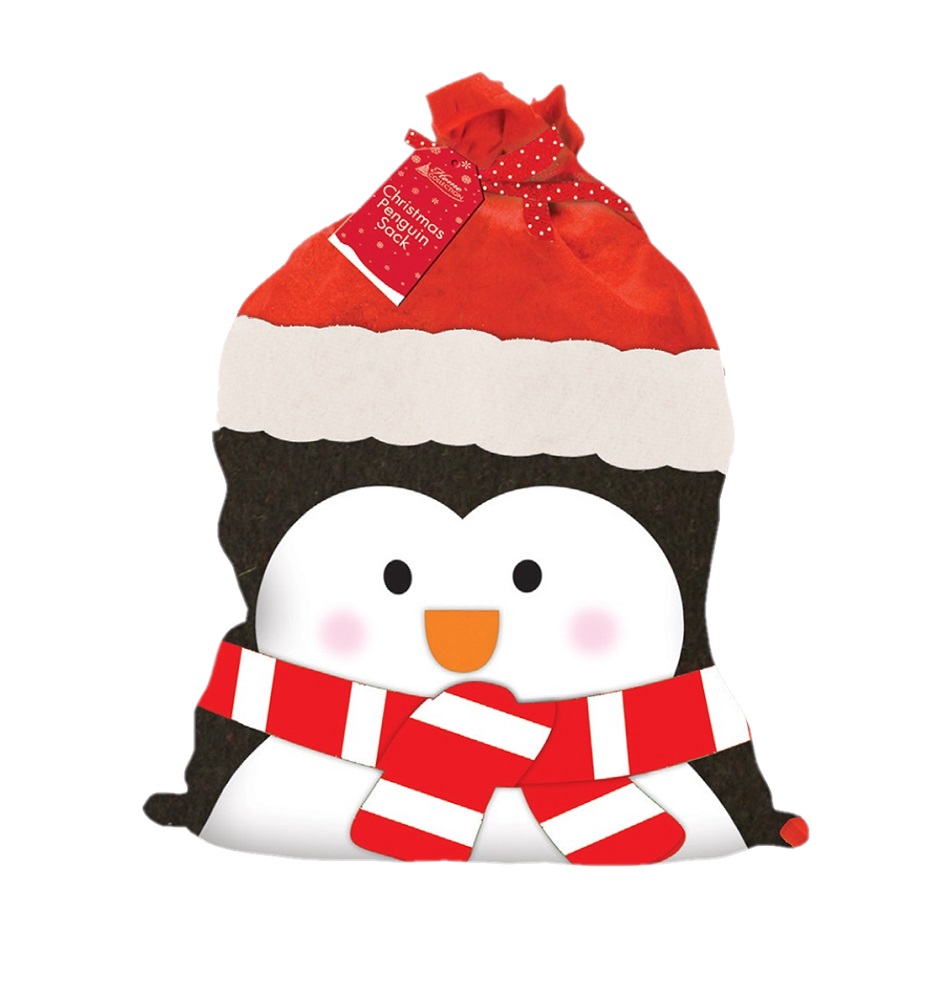 Penguin Santa Sack 50 x 75cm - Click Image to Close