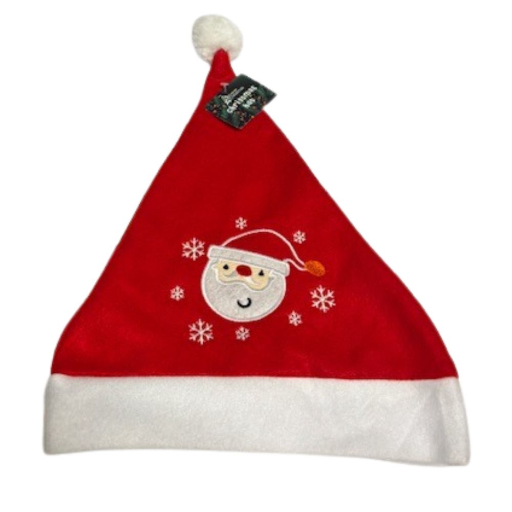 Santa Hat With Cute Santa Design - Click Image to Close