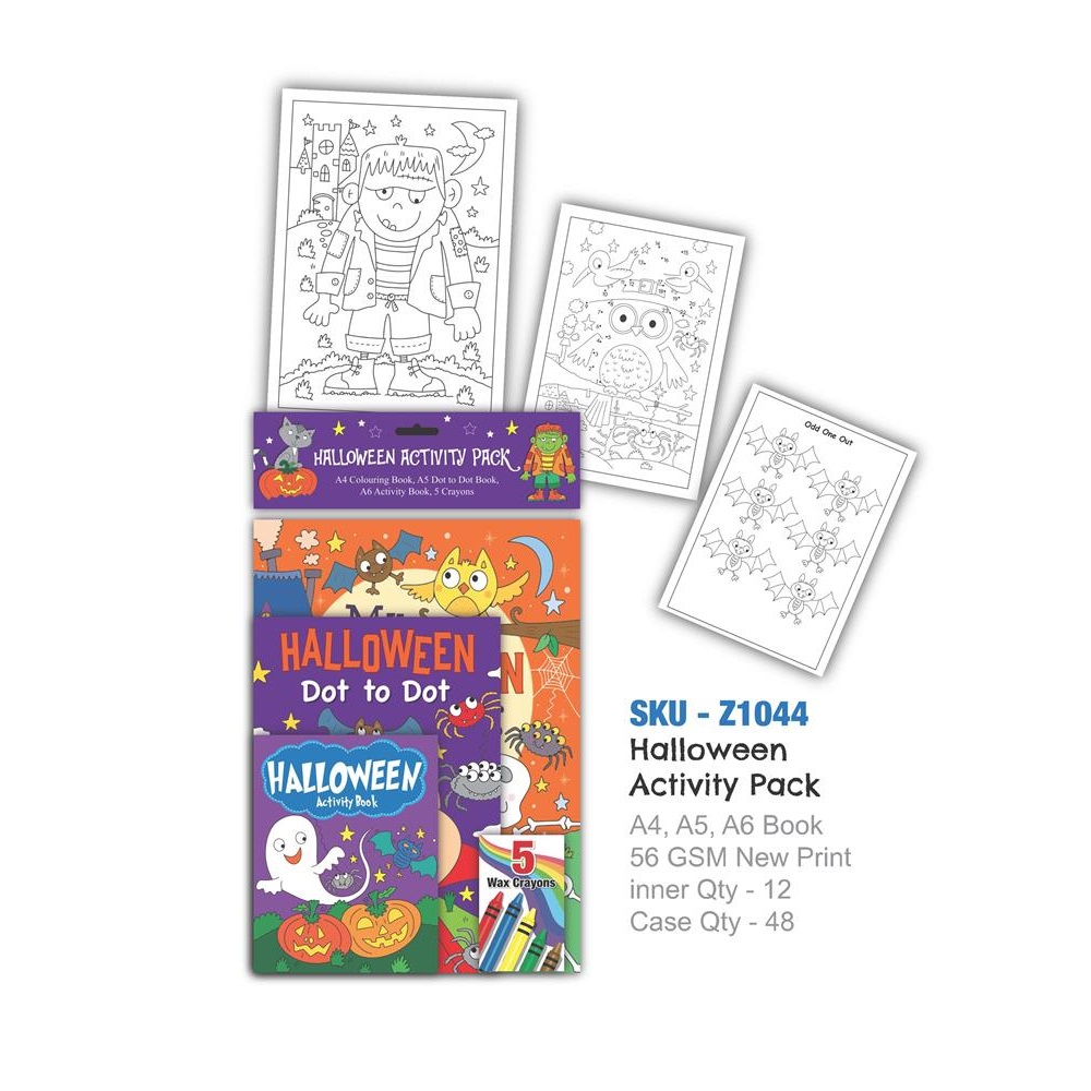 Halloween Activity Pack + Crayons - Click Image to Close