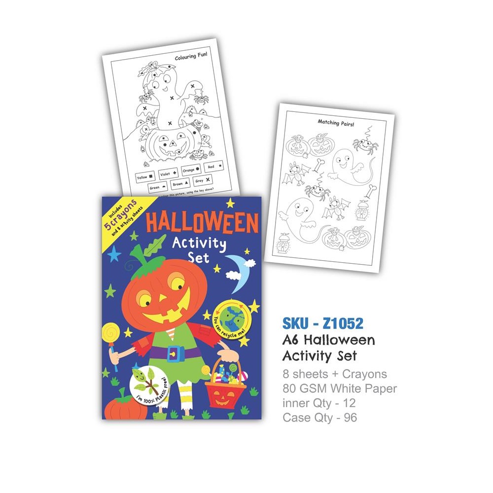 Halloween A6 Mini Pack With Crayons - Click Image to Close